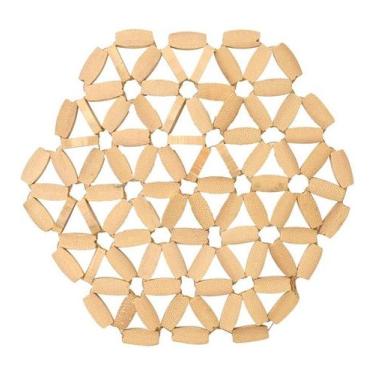 Imagem de Descanso De Panela 21cm Esteira De Bambu Formato Hexagonal - Mimo Styl