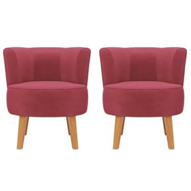 Imagem de Jogo 2 Poltronas Macia para Clínica Estofada Ergonômica MOBLAN decor (Vermelho)