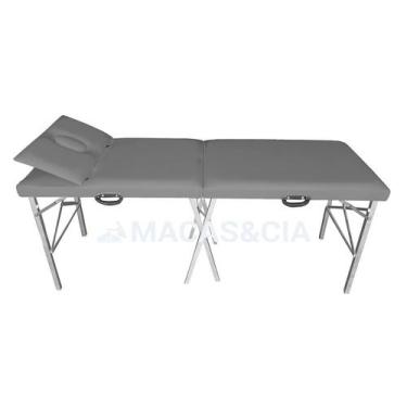 Imagem de Maca Portátil Dobrável com Cabeceira Reclinável e Respiro 200kg 65cm L