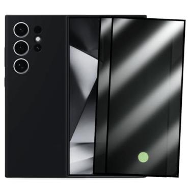 Imagem de Kit Capa Capinha Aveludada Anti Impacto e 2 Película De Privacidade Para Samsung Galaxy S24 Ultra