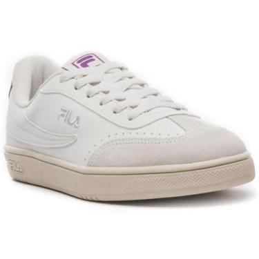 Imagem de Tênis Fila Court 80 Feminino - Branco e Roxo, 37