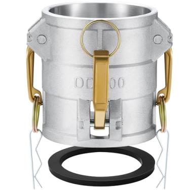 Imagem de Wonderjune Encaixe de mangueira tipo DD e encaixe de mangueira ranhura fêmea Camlock de alumínio para óleo hidráulico refrigeração óleo água, 225 PSI (7,6 cm x 7,6 cm)