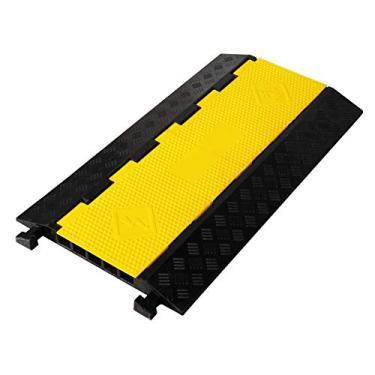 Imagem de FCOME Cabo de Borracha Mangueira de Mangueira Cabo Protetor Rampa Carga Capacidade de Carga Traffic Velocidade Bump Wires Power Lines Extensão Cabo Capa para Interior Externo, 22000Lbs-5Channel-1Pack