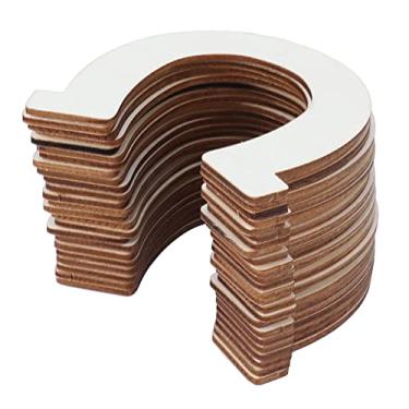 Imagem de Madeira Fatia Ferradura Forma, 24Pcs Recortes Inacabados DIY Pingente Crafting Acessório para Decoração Home e Decorações do Feriado Material Contraplacado