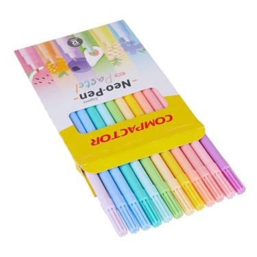 Imagem de Canetinha NeoPen Pastel com 12 Cores Compactor