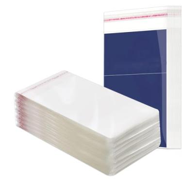 Imagem de Hpmjz 300 peças de sacos autovedantes, capas de cartão classificadas, sacos de equipe resseláveis, suportes esportivos de beisebol, plástico, proteção colecionável para cartões colecionáveis, fotos