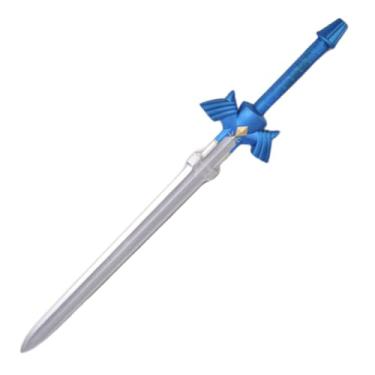 Imagem de damdos Espadas de cosplay de espuma de poliuretano para Halloween Kiritio Kirigayae escudo Link Breath of the Wild Bow Arrow Crossbow Sword Presentes de aniversário (1 peça azul)