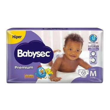 Imagem de Fralda Babysec Hiper Premium M 68 Unidades, M, 68