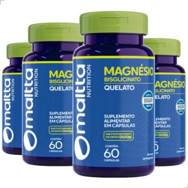 Imagem de Kit 4 Potes Magnésio Quelato Duom 240 Capsulas