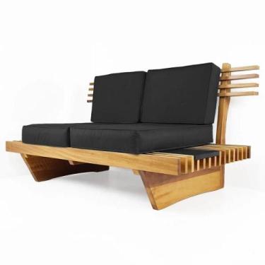 Imagem de Sofá 2 Lugares Xangai Madeira Nobre Sala Moderna - R9 Design Futon, Pr