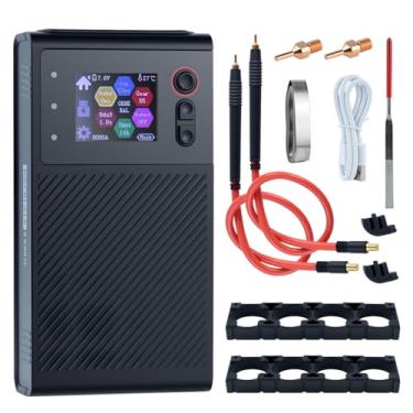 Imagem de Soldador a ponto de bateria, tela LCD de 4,6 cm, portátil, portátil, máquina de solda a ponto, pulso duplo, ajustável para baterias 18650/baterias cilíndricas