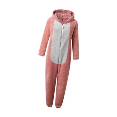 Imagem de simhoa Pijama macacão feminino, macacão feminino, para cosplay, dramatização, Pink L