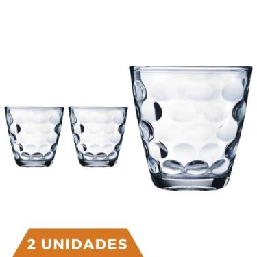 Imagem de Kit Com 2 Copos de Vidro Transparente 250ML Bangkok Redondo - WELLMIX,