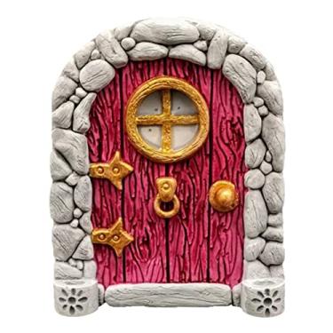 Imagem de TOPINCN Porta de Fada Em Miniatura Porta de Fada de Madeira para árvores Decoração Ao Ar Livre Mini Acessórios de Jardim Com Design de Janela Oca para Decoração de Parede da Sala de (#6)