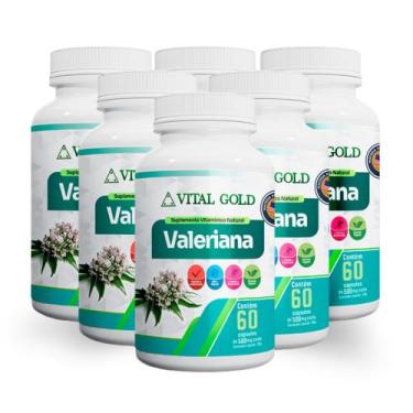 Imagem de VALERIANA - 500mg (60 Cápsulas) VITAL GOLD, 06 Unidade