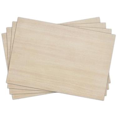 Imagem de Conjunto de 4 jogos americanos bege, 30,5 x 45,7 cm, impermeável, resistente ao calor, para mesa de jantar, jogo americano limpável para decoração de festa e cozinha em casa -01