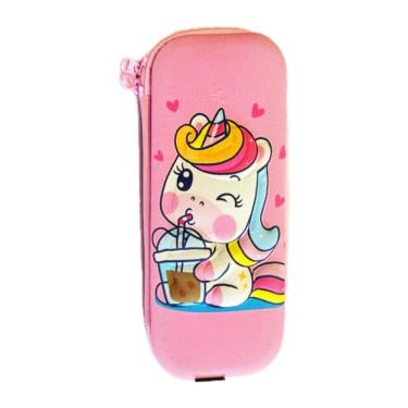 Imagem de Estojo Escolar Infantil Unicórnio Rosa - VMP