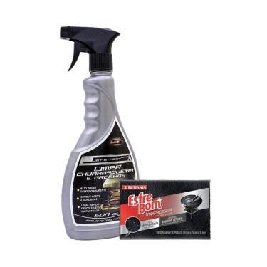 Imagem de Kit Limpa Churrasqueiras E Grelhas Limpeza Desengordurante