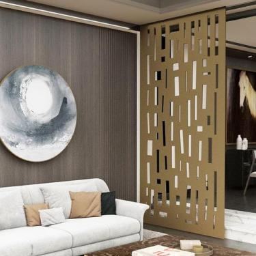 Imagem de Painel Vazado Divisória MDF Mikonos Crú - Decore Painéis e Divisórias,