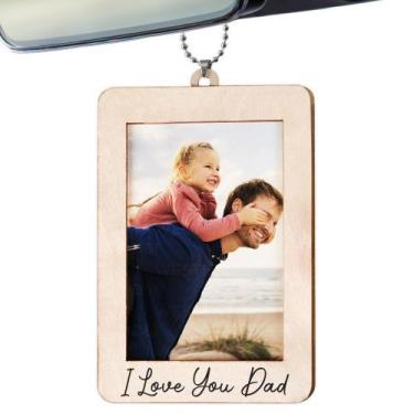 Imagem de Porta-retratos suspenso para carro Hangwoous 7x10 cm I Love You Dad