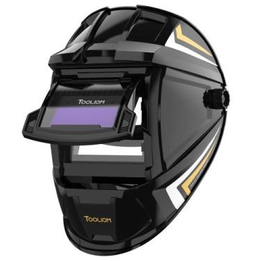 Imagem de Capacete de soldagem TOOLIOM Flip Up Auto Darkening True Color