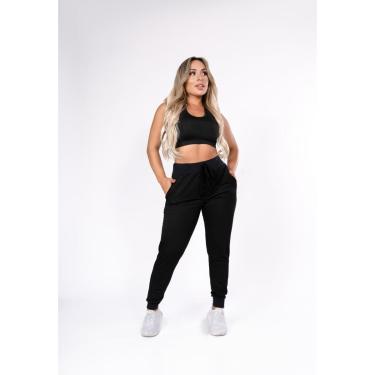 Imagem de Calça Moletom Jogger Feminina com Punho-Feminino