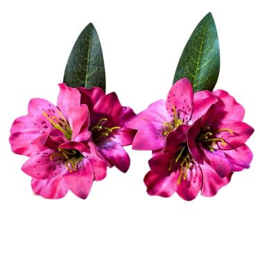 Imagem de Porta Guardanapo Astromélia Violeta Roxa Decoração Mesa 10Un