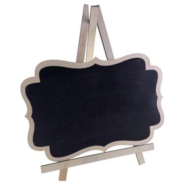 Imagem de Lousa Quadro Negro Decorativa com Cavalete de Madeira Mesa 35x30cm Festas Evento Restaurante Recados (1)