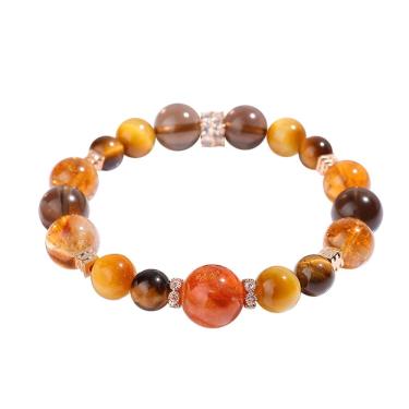 Imagem de Pulseira de miçangas de cristal natural para mulheres de 10 a 12 mm com strass