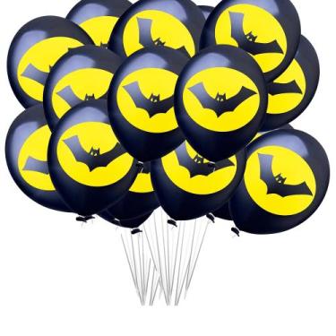 Imagem de 25 Bexigas balão n11 Decoração Morcego Batman festa Aniversário - happ
