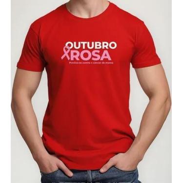 Imagem de Camiseta Camisa Adulto Feminina Masculina Algodão Outubro Rosa Prevenç