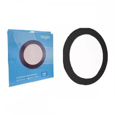 Imagem de Plafon Led Embutir Elgin Redondo 24W. 1920Lm. 6500K. Bivolt Preto
