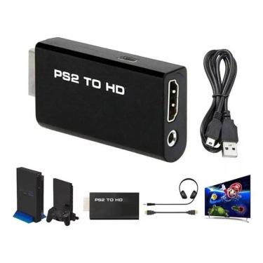 Imagem de 2X Adaptador De Vídeo Para Ps2 Hdmi Full Hd 1080P Tv Monitor