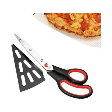 Imagem de Tesoura De Pizza Desmontável Em Aço Inoxidável 2 Em 1, Espátula De Coz