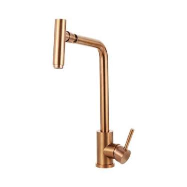 Imagem de Torneira Para Cozinha Gourmet Misturador Monocomando Aço Inox 304 Utin