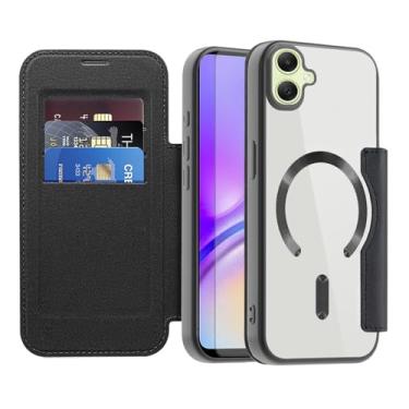 Imagem de Asuwish Capa de celular para Samsung Galaxy A05 capa carteira magnética com protetor de tela de vidro temperado flip porta-cartão de crédito bloqueio RFID slot robusto acessórios para celular Ao5 A 05