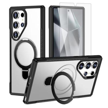 Imagem de Asuwish Compatível com S24 Ultra Phone Case JS US Matte Clear