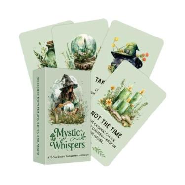Imagem de Baralho De Oráculo Estilo Aquarela 'Mystic Whispers' Com 72 Cartas Par