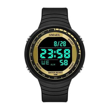 Imagem de Relógio Masculino Smael Sl-1925 à Prova D'água Ouro Preto
