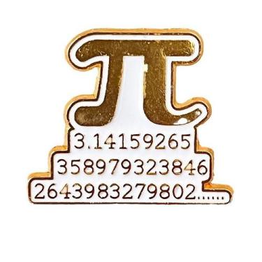 Imagem de Broche Pin Pi Symbol Mathematical Constant Alloy 2,8x2,4 cm - yiweisai