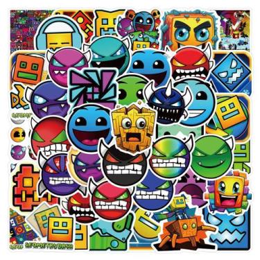 Imagem de Pacote de adesivos Geometrys Dashs Anime Waterprof Vinyl 50 unidades -