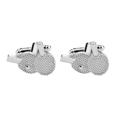 Imagem de Raquete de pingue-pongue Cufflinks para homens, liga leve, 1,6 cm  2,2