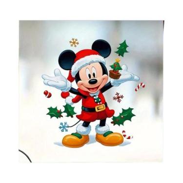 Imagem de Adesivo De Janela De Natal Do Mickey Mouse, Decoração De Natal Da Disn