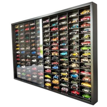 Imagem de Expositor 150 Nichos - Escala 1:64 carrinhos cod12-1 Cor:Preto - Genér