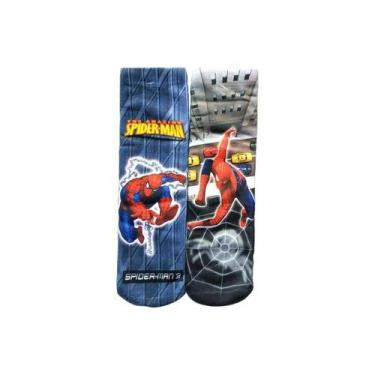 Imagem de Kit 2 Pares Meia Infantil spiderman Menino Tamanho 24-30 - Petvipi, Az