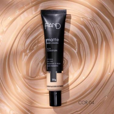 Imagem de Base Líquida Matte Fand 30g - Alta Cobertura Resistente À Água COR:COR
