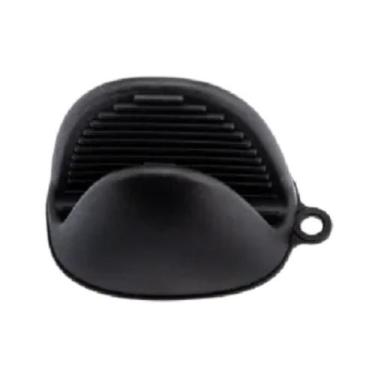 Imagem de Luva de Silicone Preta 14cm Antitérmica para Cozinha Forno e Churrasco