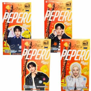 Imagem de KIT STRAY KIDS PEPERO CRUNCHY (FELIX, BANG CHAN,HAN e SEUNG MIN)