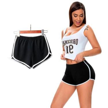 Imagem de Shorts Feminino Abertura Lateral Fitness Corrida Dança - Hupana, Preto
