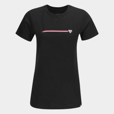 Imagem de Camiseta São Paulo Essência Tricolor Feminina - Alma Tricolor, Preto, 